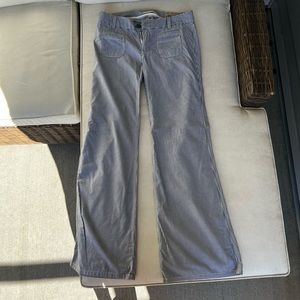 Wide leg striped pants